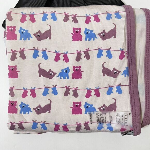 Kickee Pants Latte Three Little Kittens Bamboo Swaddle Baby Blanket Lovey NEW - Picture 6 of 6